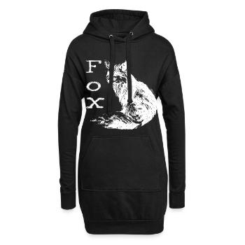 Fuchs - Hoodie-Kleid - Schwarz - Vorne
