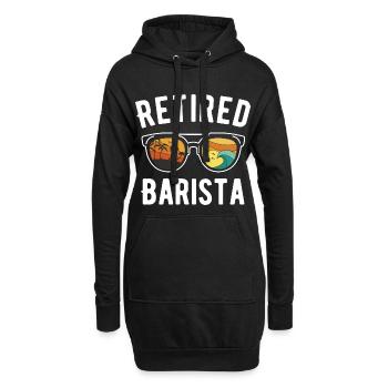 Beachy Retirement Vibes für kaffeebegeisterte - Hoodie-Kleid - Schwarz - Vorne