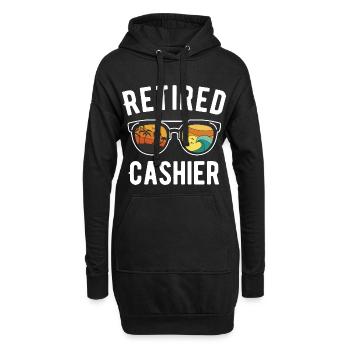 Retired Cashier Beach Vacation Design - Hoodie-Kleid - Schwarz - Vorne