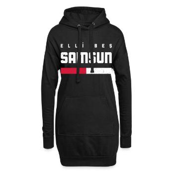 Samsun 55 Türkei Turkiye Geschenk Urlaub TR Türk - Hoodie-Kleid - Schwarz - Vorne