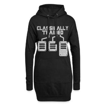 Manuelle Gangschaltung Knüppelschaltung - Hoodie-Kleid - Schwarz - Vorne