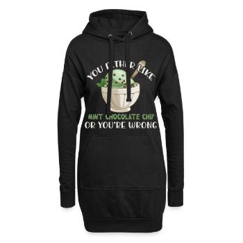 Soit vous aimez les pépites de chocolat à la menthe, soit vous - Sweat-shirt à capuche long Femme - noir - Devant