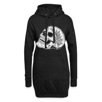 Skull Skull Horror Squelette Halloween Métal - Sweat-shirt à capuche long Femme - noir - Devant