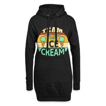 Team Mint Choc Crème glacée Cornet Crème glacée Crème glacée - Sweat-shirt à capuche long Femme - noir - Devant