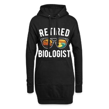 Chemise de retraite de biologiste de plage - Sweat-shirt à capuche long Femme - noir - Devant