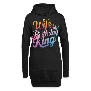 Frau Ehefrau Partnerin Familie Verheiratet - Hoodie-Kleid - Schwarz - Vorne