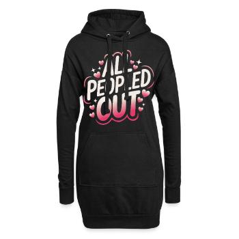 Introvertierter asozialer introvertierter - Hoodie-Kleid - Schwarz - Vorne