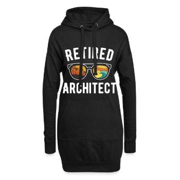 Lunettes Beachy pour architectes à la retraite - Sweat-shirt à capuche long Femme - noir - Devant