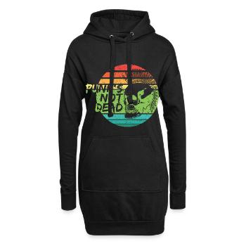 Punk's not dead Punkrock Musik Punker Retro Punk - Hoodie-Kleid - Schwarz - Vorne