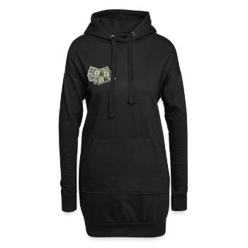 Geldscheine Geschenk Idee - Hoodie-Kleid - Schwarz - Vorne