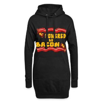 Propulsé par Bacon Funny Bacon Lover - Sweat-shirt à capuche long Femme - noir - Devant