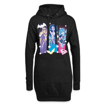 DC Super Hero Girls Batgirl Wonder Woman Supergirl - Hoodie-Kleid - Schwarz - Vorne