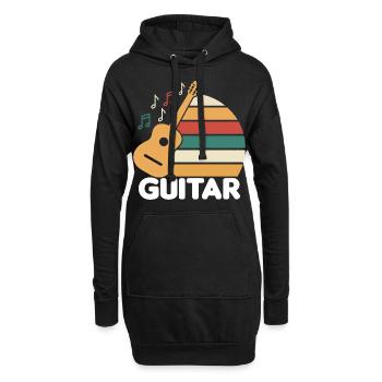 Apprendre à jouer de la guitare - Sweat-shirt à capuche long Femme - noir - Devant