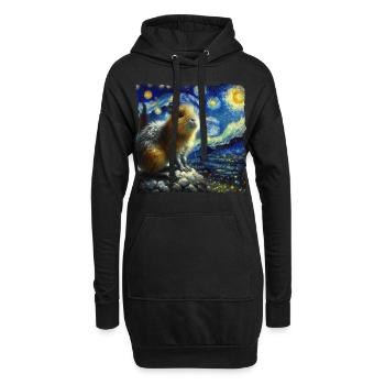 Aguti Starry Night - Hoodie-Kleid - Schwarz - Vorne