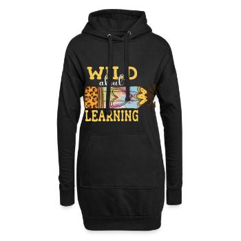 Wild About Learning Lehrer Schule Pre-K Tier - Hoodie-Kleid - Schwarz - Vorne