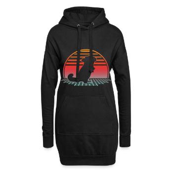 Chinchilla lustiges Entspannen Nagetiere - Hoodie-Kleid - Schwarz - Vorne