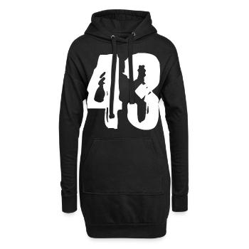 Maillot numéro 43 - Sweat-shirt à capuche long Femme - noir - Devant
