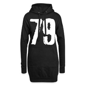 Maillot à 79 numéros - Sweat-shirt à capuche long Femme - noir - Devant