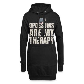 Les opossums sont ma thérapie Les amateurs d’opossum - Sweat-shirt à capuche long Femme - noir - Devant