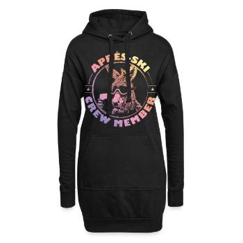 Esel Apres Ski Team Spruch Bunt - Hoodie-Kleid - Schwarz - Vorne