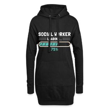 Idée cadeau de travailleur social travailleur social - Sweat-shirt à capuche long Femme - noir - Devant