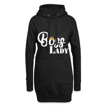 Patronne - Sweat-shirt à capuche long Femme - noir - Devant