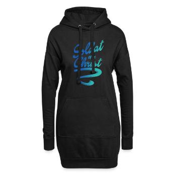 Soldat du Christ bleu - Sweat-shirt à capuche long Femme - noir - Devant