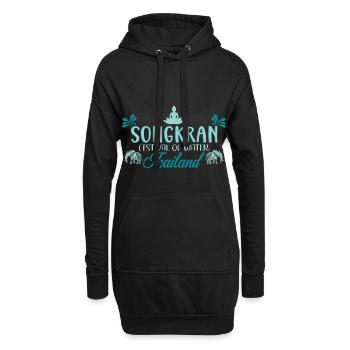 SongKran Festival Des Wassers Thailand - Hoodie-Kleid - Schwarz - Vorne