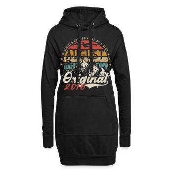 Août 2016 - Fabriqué En Août 2016 - Vintage 2016 - Sweat-shirt à capuche long Femme - noir - Devant