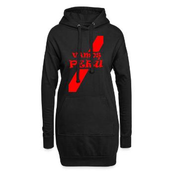 Vamos Peru - Hoodie-Kleid - Schwarz - Vorne