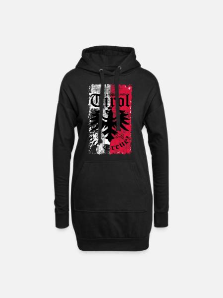 Tirol - Hoodie-Kleid - Schwarz