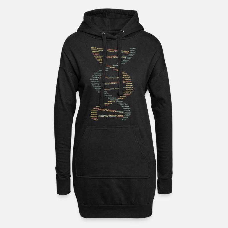 DNA Evolution Medizin - Hoodie-Kleid - Schwarz