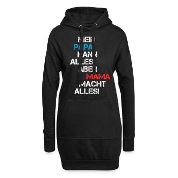 Lustige Mama Papa Geschenk Freche Familie Sprüche - Hoodie-Kleid - Schwarz - Vorne