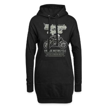 Cadeau de moto de crâne de légende de moto - Sweat-shirt à capuche long Femme - noir - Devant