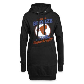 Schwimmer Schwimmprüfung Bronze Geschenk - Hoodie-Kleid - Schwarz - Vorne