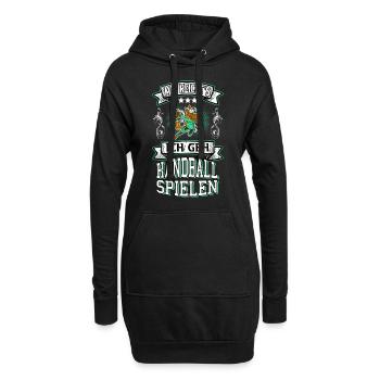 Handball Handballspieler Spruch Lustig Pferd - Hoodie-Kleid - Schwarz - Vorne