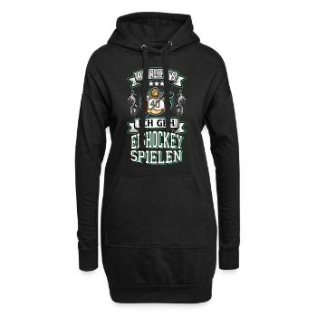 Eishockey Eishockeyspieler Spruch Sport Vintage - Hoodie-Kleid - Schwarz - Vorne