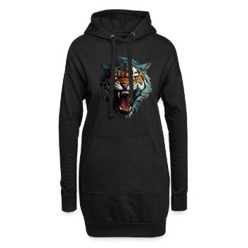 Tiger - Hoodie-Kleid - Schwarz - Vorne
