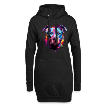 Pitbull Colorful - Hoodie-Kleid - Schwarz - Vorne