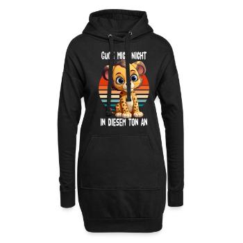 Ne me regarde pas sur ce ton, Léopard - Sweat-shirt à capuche long Femme - noir - Devant