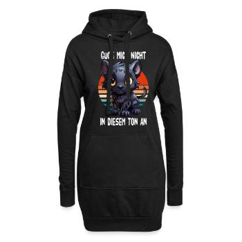 Guck Mich Nicht In Diesem Ton An Panther - Hoodie-Kleid - Schwarz - Vorne