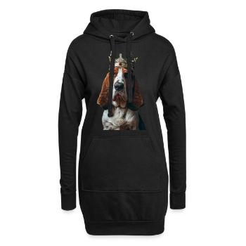 Basset - Hoodie-Kleid - Schwarz - Vorne