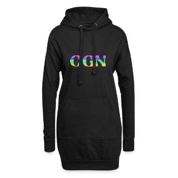 cgn, köln,gay pride,LBGT,regenbogen,LGBT - Hoodie-Kleid - Schwarz - Vorne