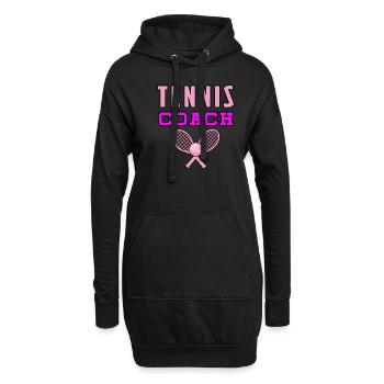 Entraîneur de tennis - Sweat-shirt à capuche long Femme - noir - Devant