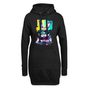 Dr. Osterhase - Hoodie-Kleid - Schwarz - Vorne