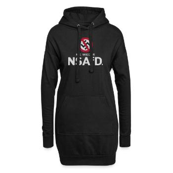 NIE WIEDER NAZIES ODER NS! - Hoodie-Kleid - Schwarz - Vorne