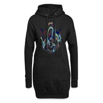 Résumé n° 56 - Sweat-shirt à capuche long Femme - noir - Devant