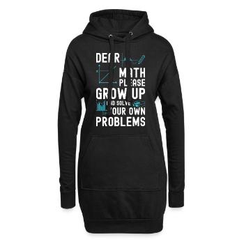 Étudiant en droit Uni - Sweat-shirt à capuche long Femme - noir - Devant