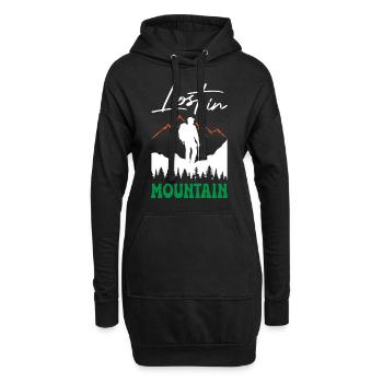 Perdu dans la randonnée en montagne - Sweat-shirt à capuche long Femme - noir - Devant
