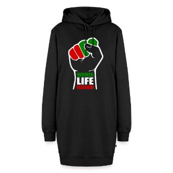 Women life freedom - Hoodie-Kleid - Schwarz - Vorne